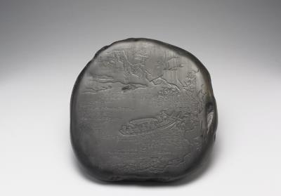 图片[3]-Duan inkstone with mythical tortoise carrying books, Song dynasty (960-1279)-China Archive